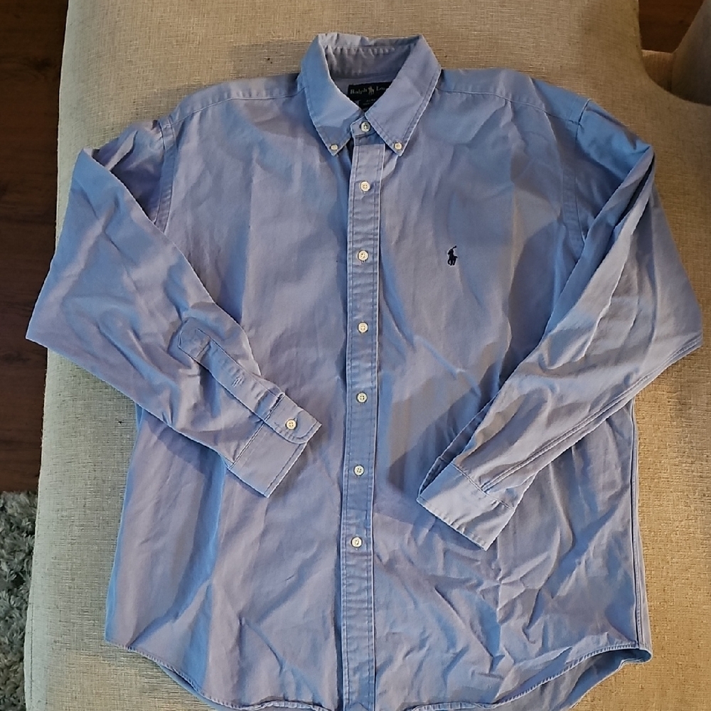 Polo by Ralph Lauren Men's Light Blue Button Down Shirt